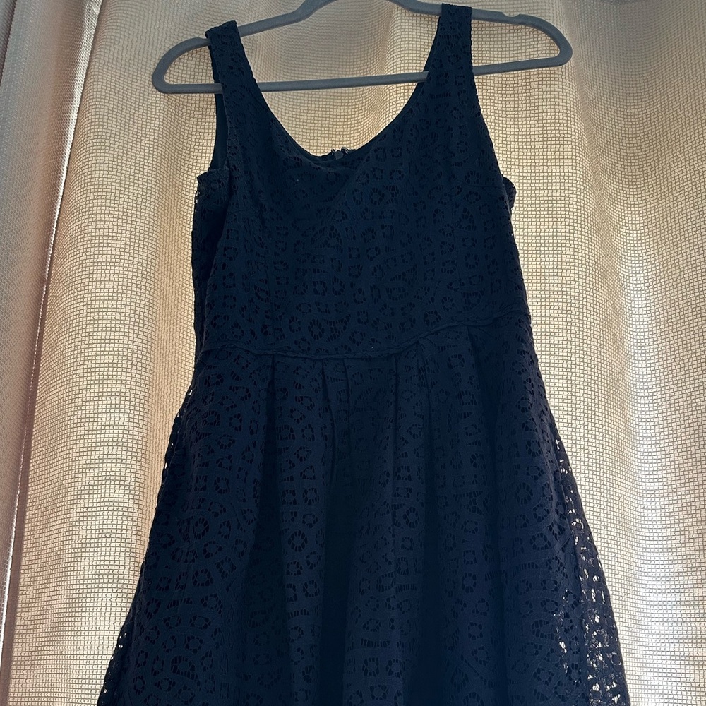 Floral navy j crew dress